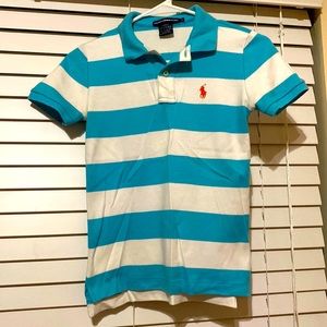 Ralph Lauren Striped Polo Shirt. Size: Small
